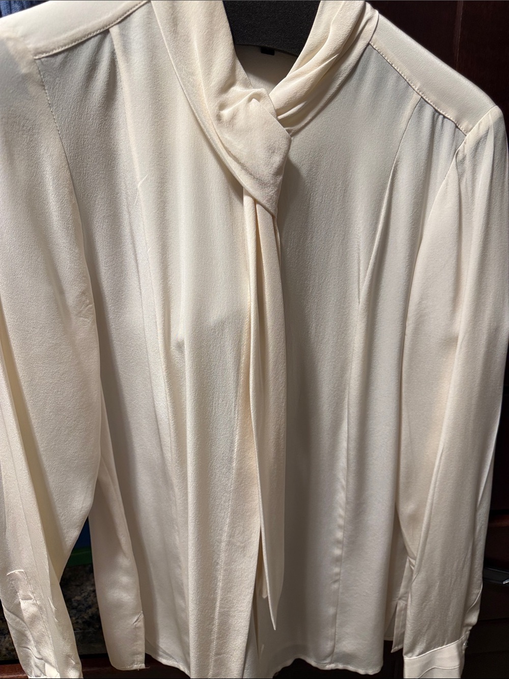 Worth Cream Tie-Neck Blouse